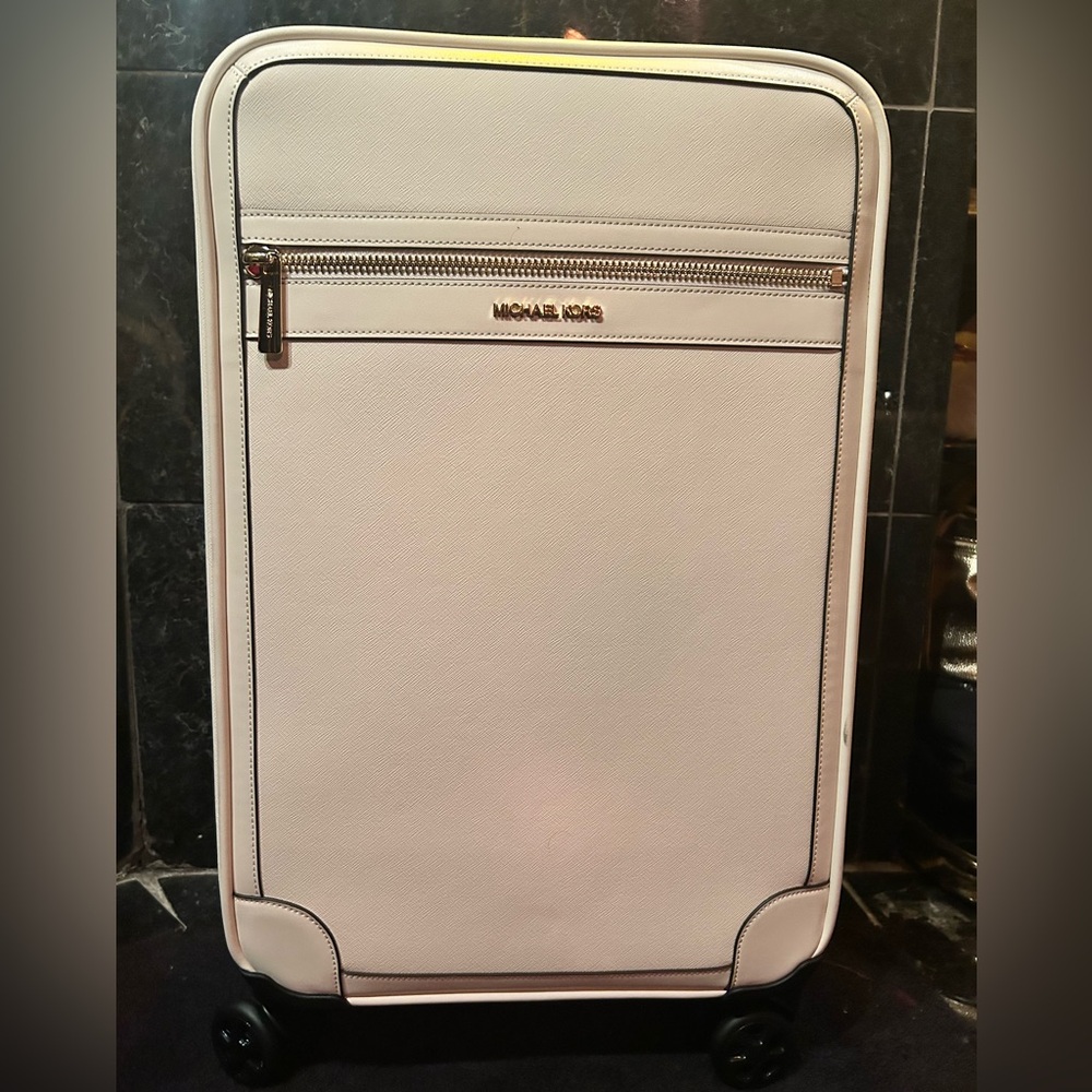 NWT Michael Kors Small Trolley Suitcase in Light Cream